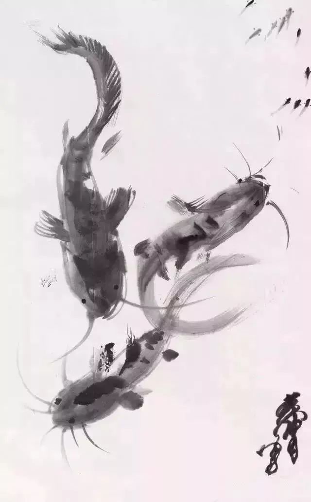 黄胄画鱼,寥寥几笔,墨韵淋漓! 名人名家 第17张-墨韵书香 黄胄画鱼,寥寥几笔,墨韵淋漓! 名人名家 第17张