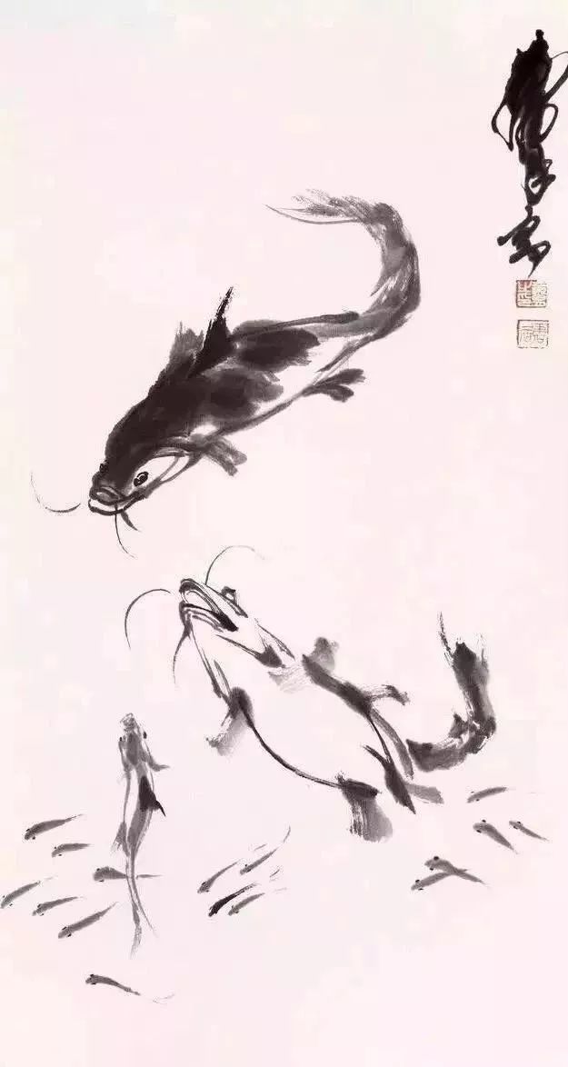 黄胄画鱼,寥寥几笔,墨韵淋漓! 名人名家 第11张-墨韵书香 黄胄画鱼,寥寥几笔,墨韵淋漓! 名人名家 第11张