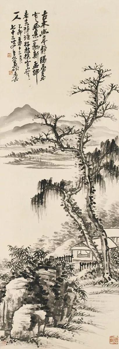 吴昌硕 燥中带润，润中带燥的笔道，很是让人佩服。 名人名家 第20张