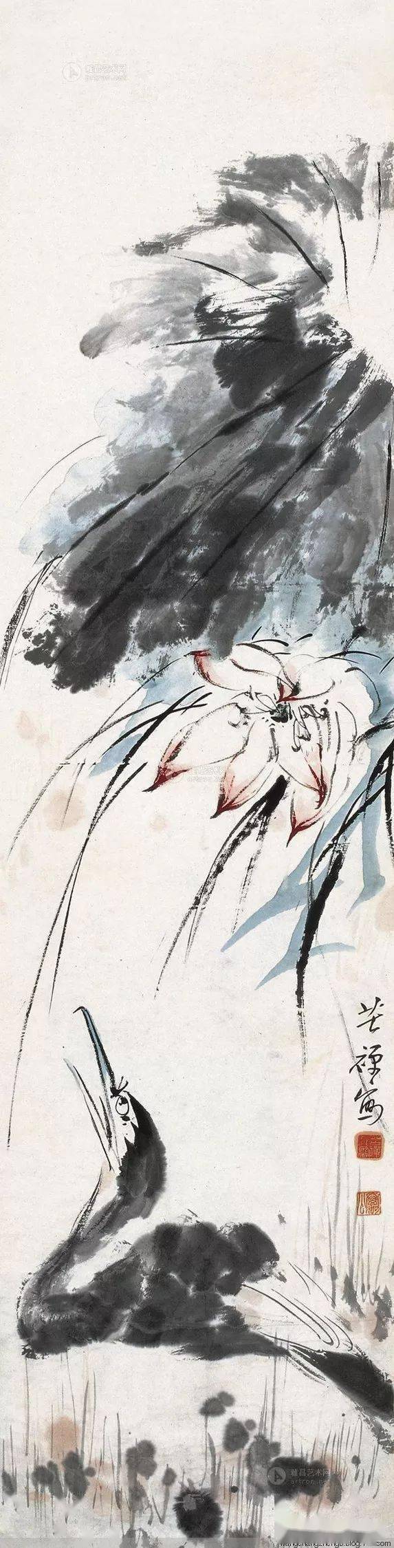 李苦禅画荷 名人名家 第16张