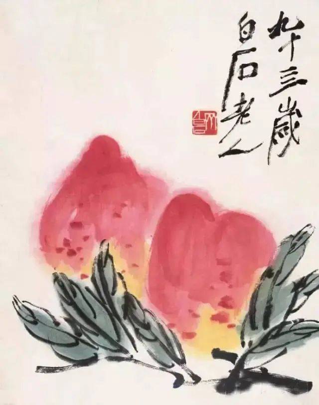 齐白石笔下的白菜、丝瓜、葡萄、石榴、荔枝、柿子，哪样最出彩！ 名人名家 第30张