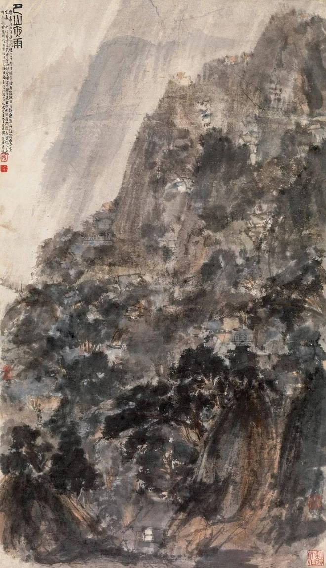 傅抱石——独创水景、雨景和抱石皴画法，山水画革新的又一巅峰 名人名家 第27张