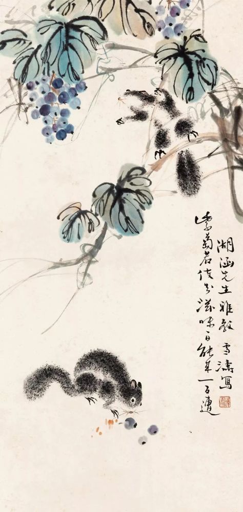王雪涛画葡萄，令人垂涎 名人名家 第2张
