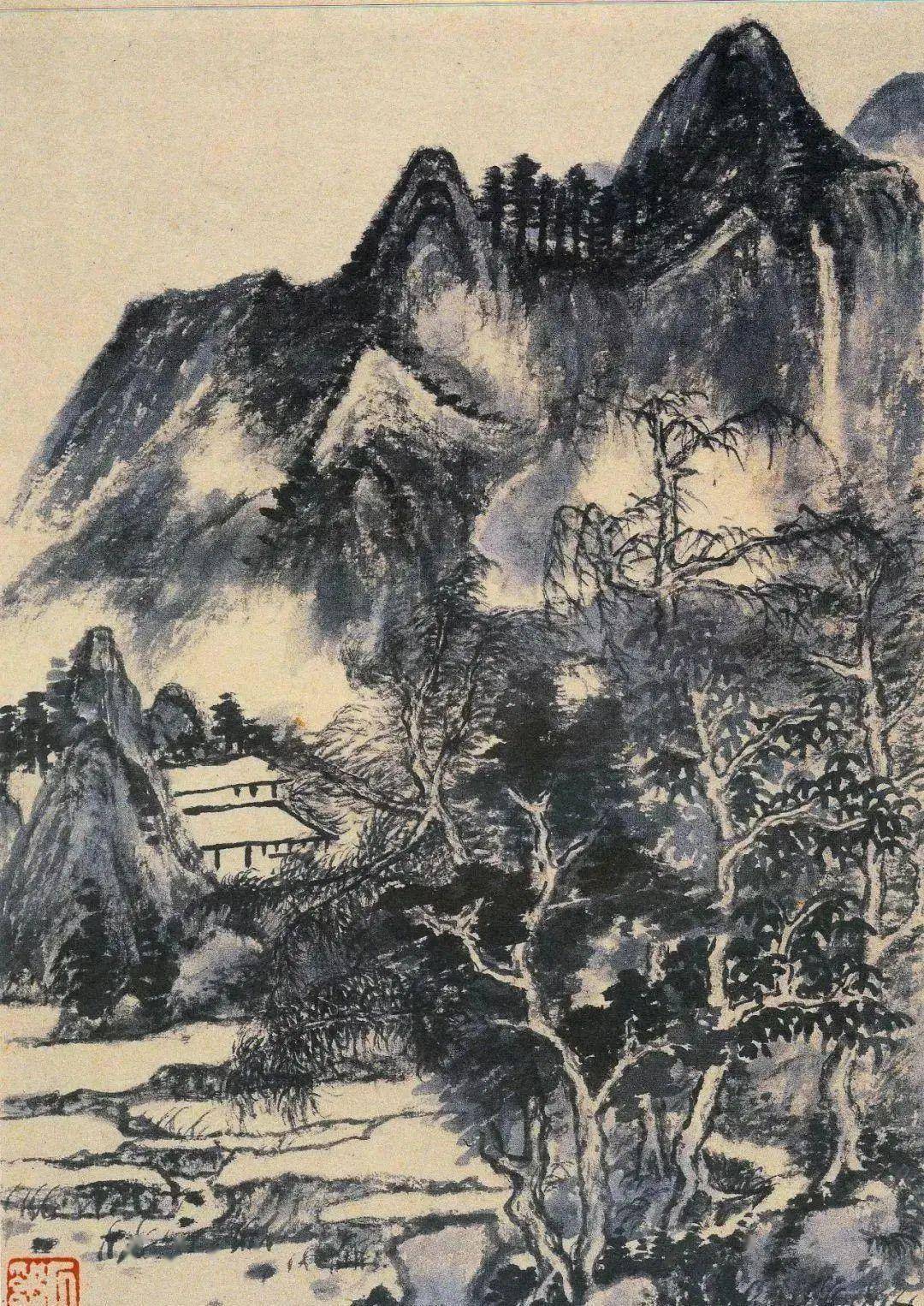 髡残论画：从来泼墨是抛空，唾落成花默默中 名人名家 第13张
