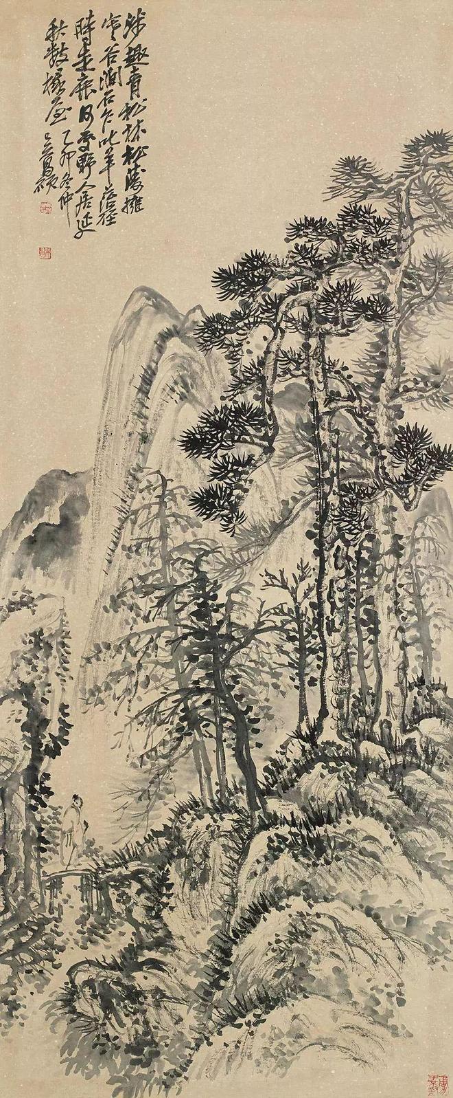 吴昌硕 燥中带润，润中带燥的笔道，很是让人佩服。 名人名家 第13张