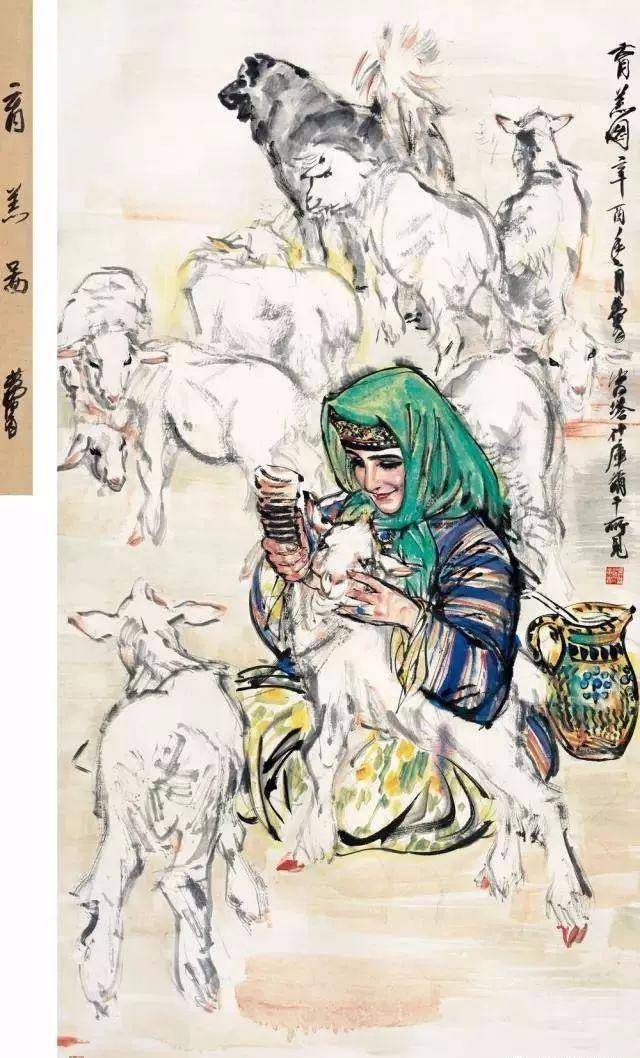 黄胄画的《浴女图》，说好的驴子呢…… 名人名家 第23张