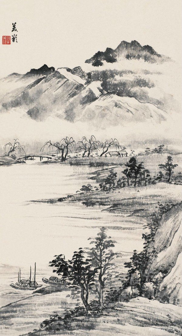 宋美龄的国画造诣及其山水画作欣赏 名人名家 第12张