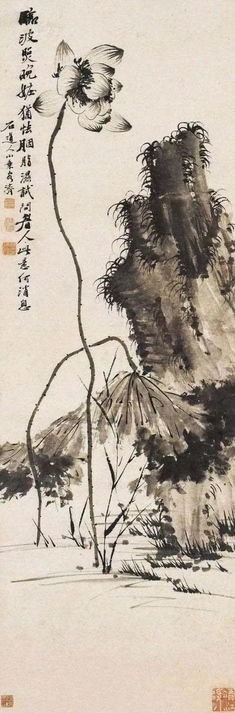 鉴赏 石涛画荷，尽显精神 名人名家 第2张