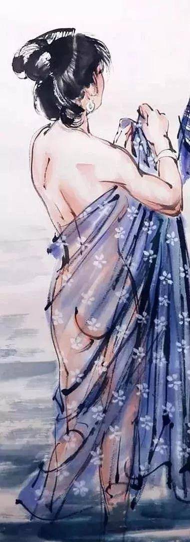 黄胄画的《浴女图》，说好的驴子呢…… 名人名家 第2张