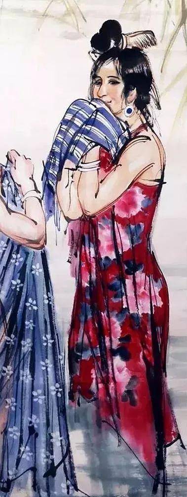 黄胄画的《浴女图》，说好的驴子呢…… 名人名家 第3张