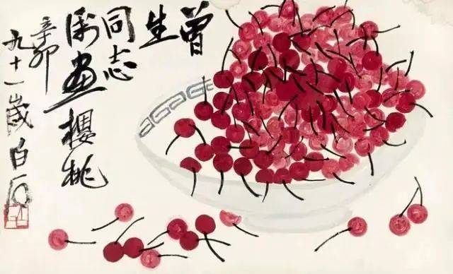 齐白石笔下的白菜、丝瓜、葡萄、石榴、荔枝、柿子，哪样最出彩！ 名人名家 第12张