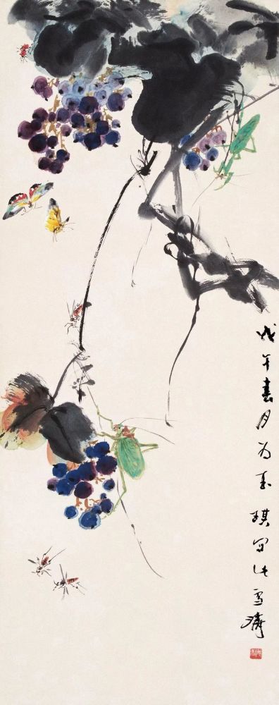 王雪涛画葡萄，令人垂涎 名人名家 第10张