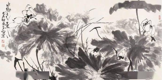 李苦禅画荷 名人名家 第5张