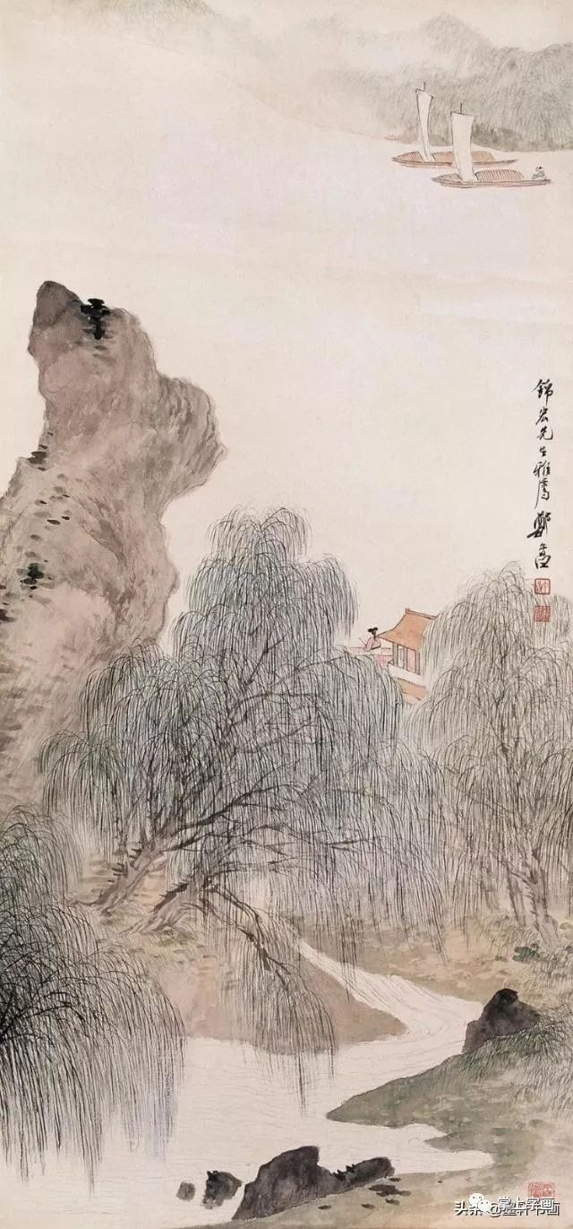 民国海上画坛大师画柳第一绝 名人名家 第5张