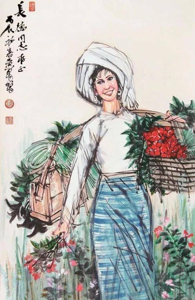 黄胄画的《浴女图》，说好的驴子呢…… 名人名家 第9张