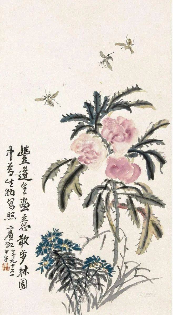 潘天寿：黄宾虹花鸟，有水流花放之妙 名人名家 第12张