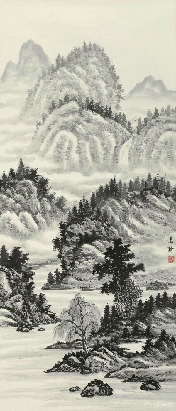 宋美龄的国画造诣及其山水画作欣赏 名人名家 第23张