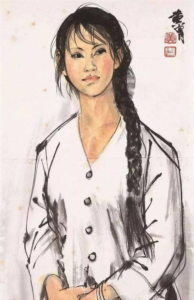 黄胄画的《浴女图》，说好的驴子呢…… 名人名家 第25张