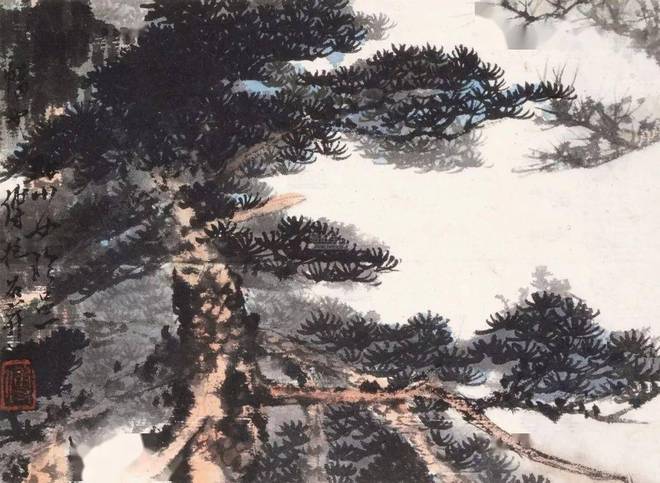 傅抱石——独创水景、雨景和抱石皴画法，山水画革新的又一巅峰 名人名家 第32张