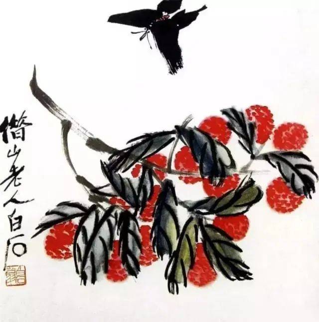 齐白石笔下的白菜、丝瓜、葡萄、石榴、荔枝、柿子，哪样最出彩！ 名人名家 第20张
