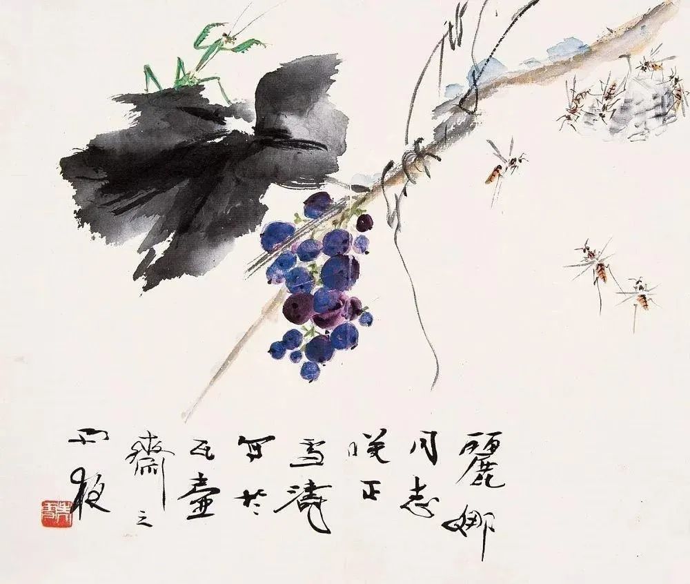 王雪涛画葡萄，令人垂涎 名人名家 第12张