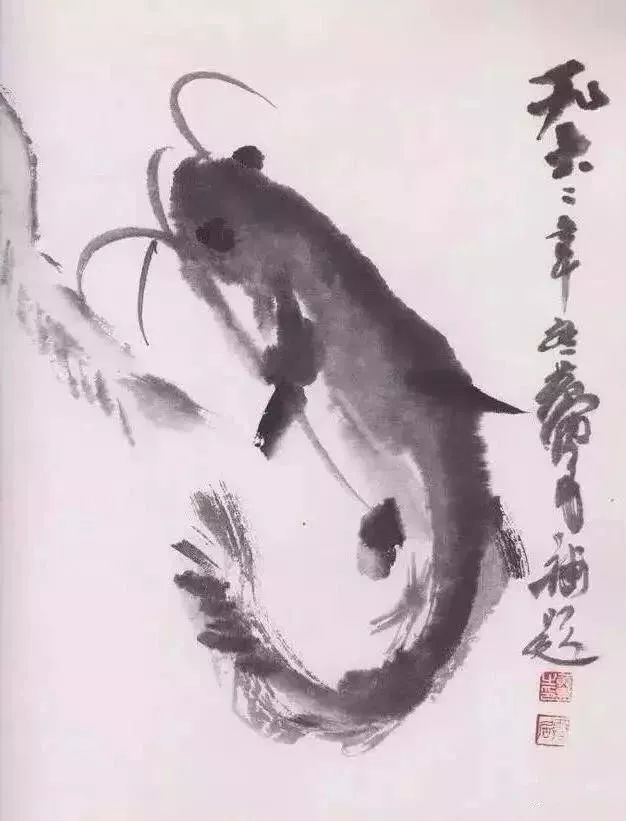 黄胄画鱼,寥寥几笔,墨韵淋漓! 名人名家 第5张-墨韵书香 黄胄画鱼,寥寥几笔,墨韵淋漓! 名人名家 第5张