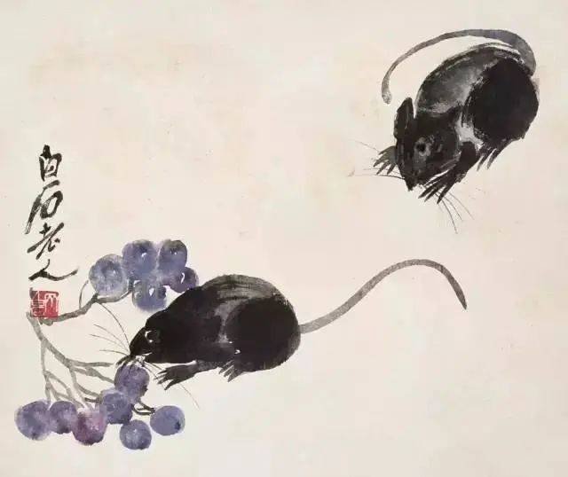 齐白石笔下的白菜、丝瓜、葡萄、石榴、荔枝、柿子，哪样最出彩！ 名人名家 第10张