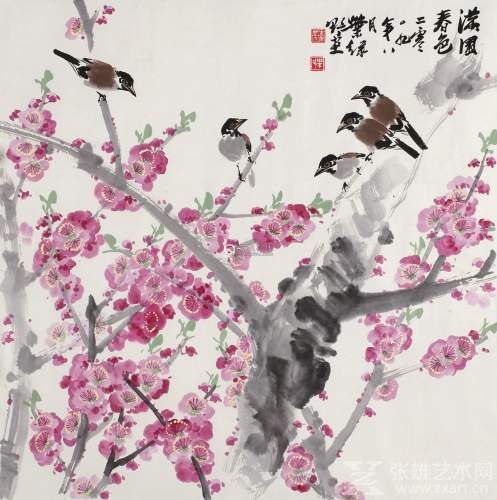 齐白石、张大千、黄宾虹等近代名家画桃花，分外妖娆 名人名家 第12张