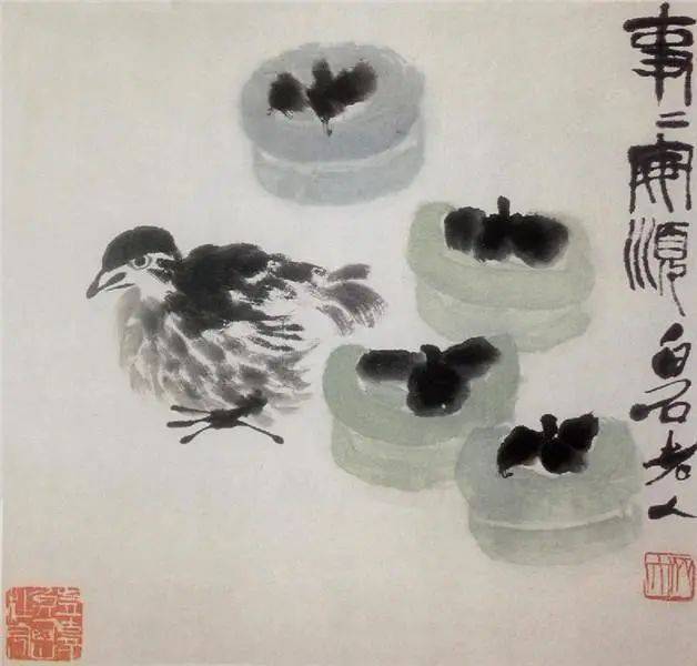 齐白石笔下的白菜、丝瓜、葡萄、石榴、荔枝、柿子，哪样最出彩！ 名人名家 第37张