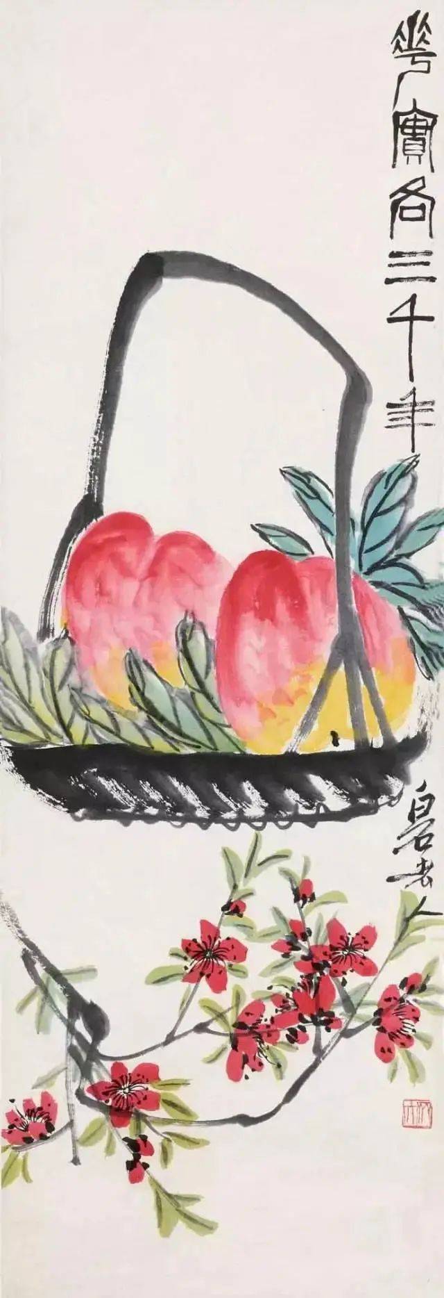 齐白石笔下的白菜、丝瓜、葡萄、石榴、荔枝、柿子，哪样最出彩！ 名人名家 第34张