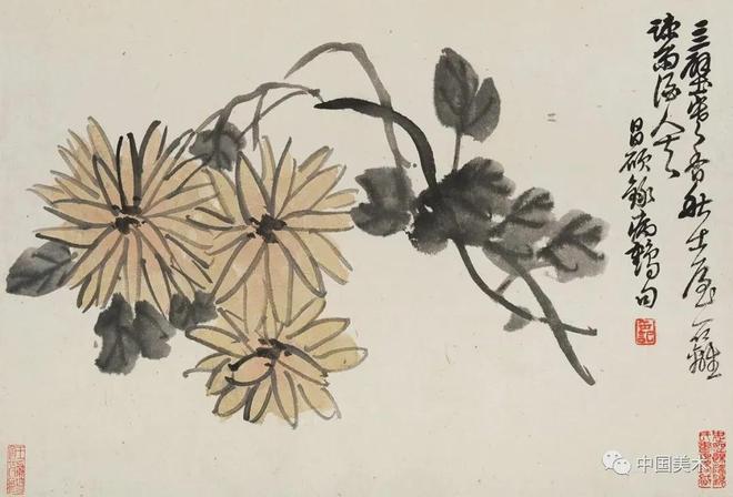 吴昌硕画菊四大特点 书画知识 第13张