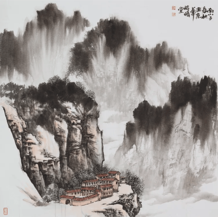 山水画泼墨技法的具体运用 书画知识 第2张
