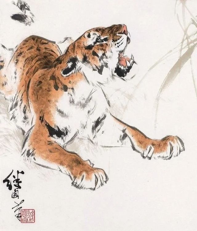 写意老虎的画法讲解及名画欣赏 书画知识 第8张