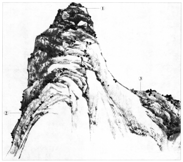 峰、峦、岭、崖、矶、坡的画法 书画知识 第1张