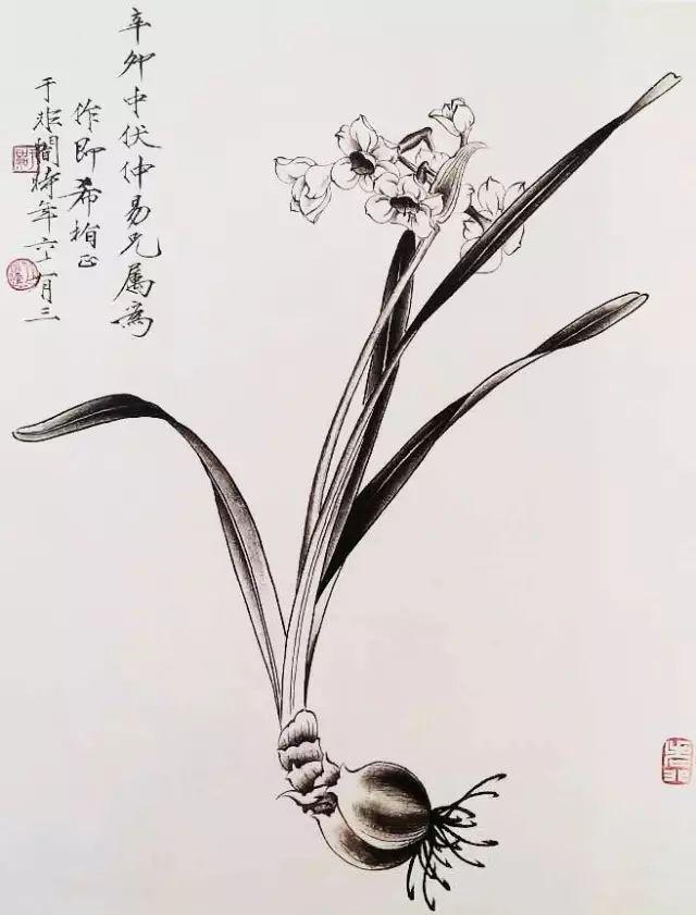 于非闇工笔花鸟的绝妙构图 书画知识 第4张