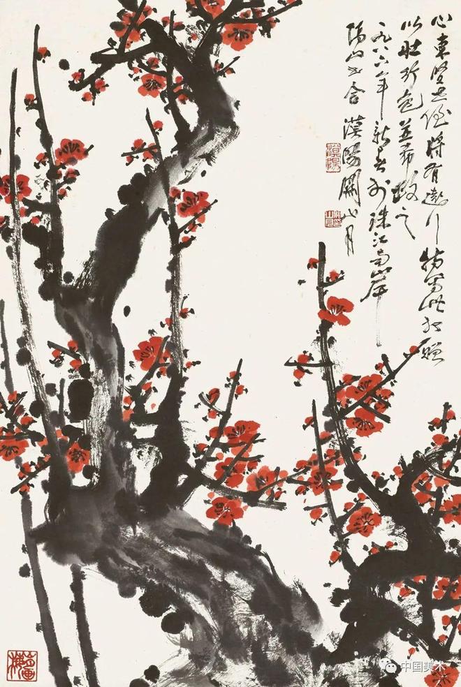 画梅，这样构图 书画知识 第8张