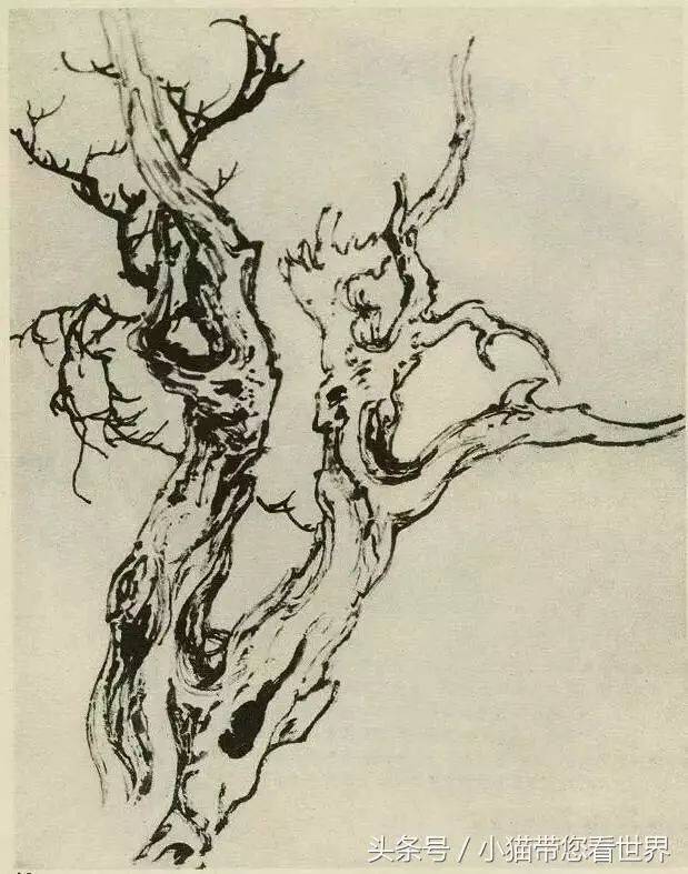 山水画中柏树杨与柳的画法 书画知识 第1张