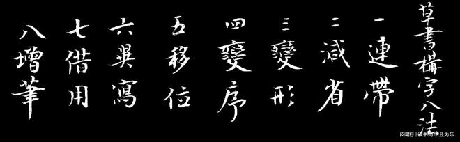 草书构字八法 书画知识 第1张