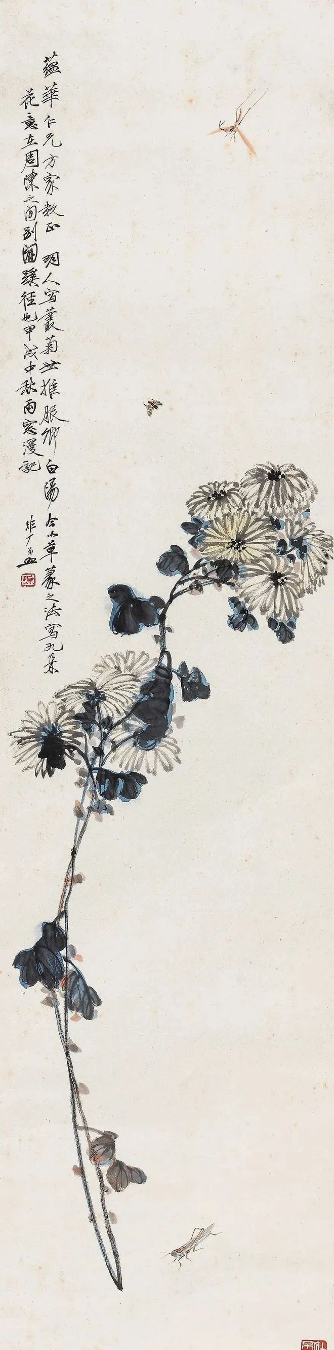 于非闇工笔花鸟的绝妙构图 书画知识 第19张