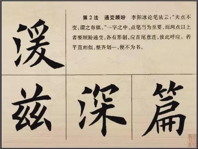 楷书的结构法则 书画知识 第2张