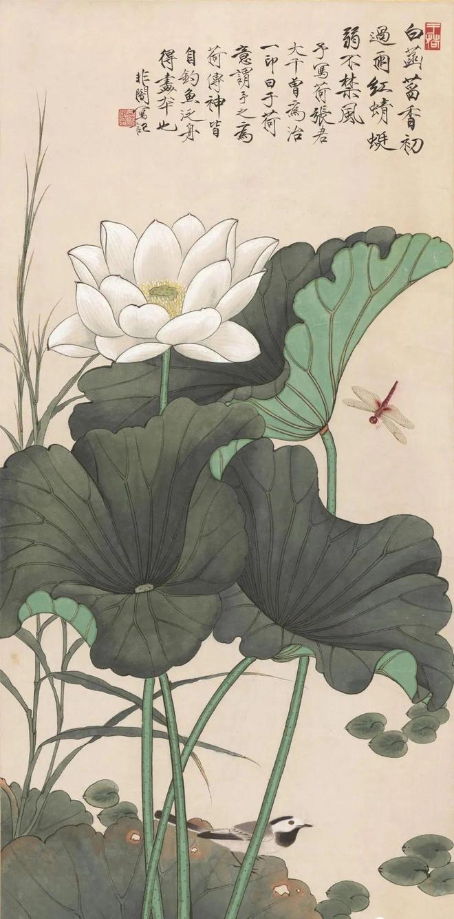 于非闇工笔花鸟的绝妙构图 书画知识 第23张