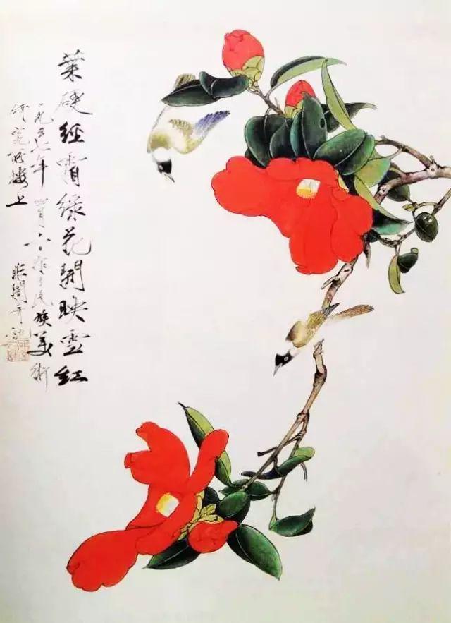 于非闇工笔花鸟的绝妙构图 书画知识 第10张