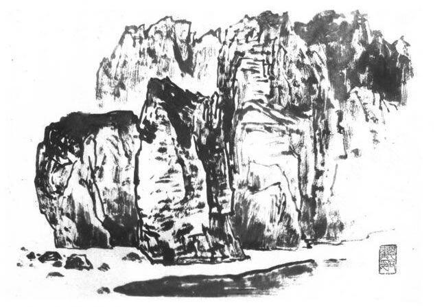 中国画画山石技法 书画知识 第2张
