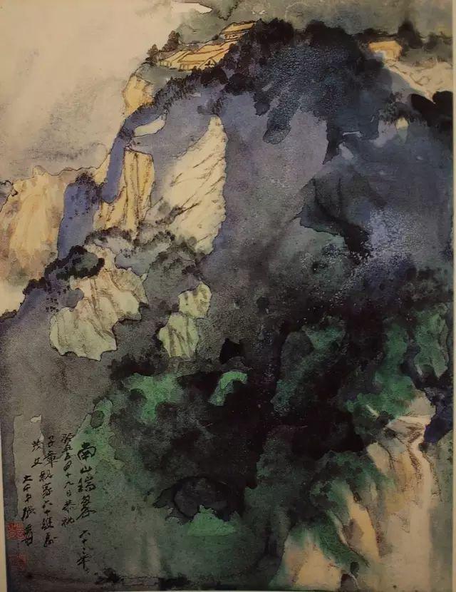 张大千泼彩山水画与色彩表现的四种类型 书画知识 第5张