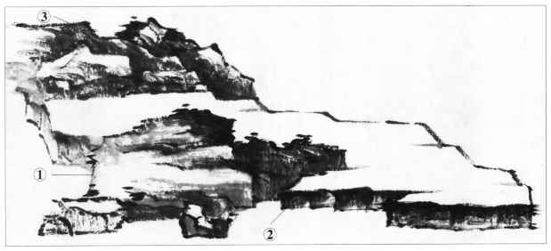 峰、峦、岭、崖、矶、坡的画法 书画知识 第16张