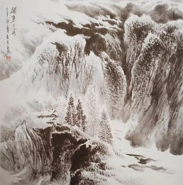 雪景的画法步骤 书画知识 第3张