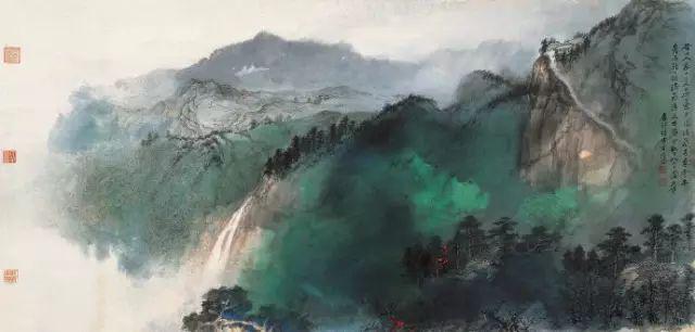 张大千泼彩山水画与色彩表现的四种类型 书画知识 第3张