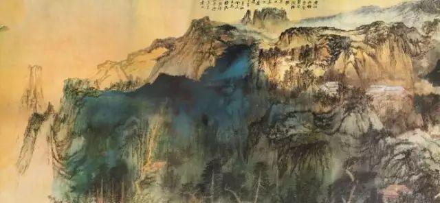 张大千泼彩山水画与色彩表现的四种类型 书画知识 第7张
