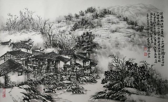 评胡杨的山水画：艺术的追求 创作的风貌 书画知识 第4张