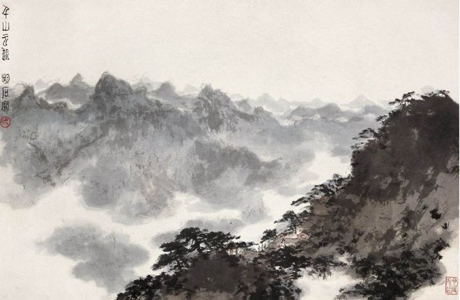 山水画如何能达到“水墨淋漓”的效果？ 书画知识 第9张